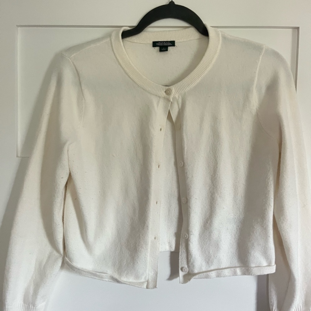 Wild Fable Cream Button-Up Cardigan